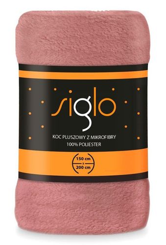 Koc Pluszowy 220X200 Mikrofibra Siglo Brudny Róż na Arena.pl