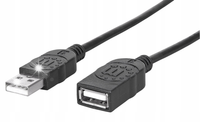 Przedłużacz USB Manhattan 308519 czarny 1m