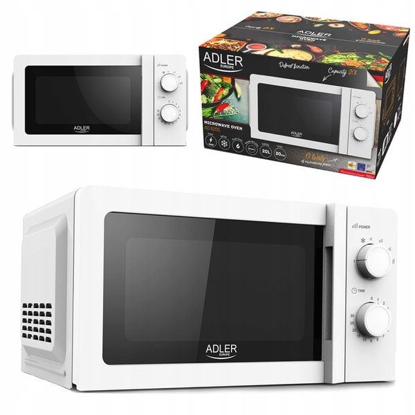 KUCHENKA MIKROFALOWA MIKROFALA WOLNOSTOJĄCA MOCNA MAŁA BIAŁA 20L zdjęcie 1