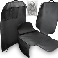 MATA POD FOTELIK OCHRONNA USZY + OSŁONA NA TYŁ FOTELA SIEDZENIA SKÓRA