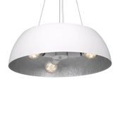 Lampa wisząca MORGAN MLP4477 Milagro salonowa OPRAWA okrągła biała srebrna