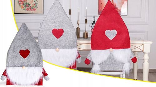 2x ŚWIĄTECZNY STROIK NA KRZESŁO OPARCIE ŚWIĘTA SKRZAT KRASNAL MIKOŁAJ na Arena.pl