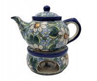 CZAJNIK Z PODGRZEWACZEM CERAMIKA BOLESŁAWIEC