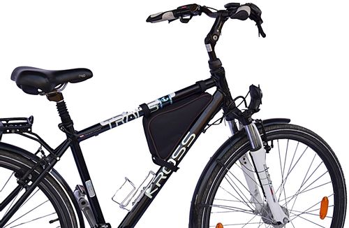 SAKWA NA RAMĘ ROWEROWĄ, TORBA ROWEROWA TRÓJKĄT, czarna na Arena.pl