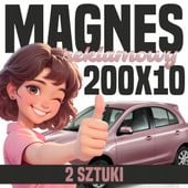 Mata Magnetyczna na Auto 200x10 cm - Profesjonalna Reklama magnes - 2 szt