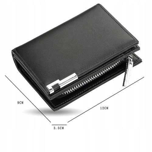 Męski Portfel Skórzany Czarny Skóra Elegancki Etui na Arena.pl