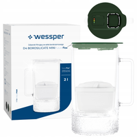 Dzbanek filtrujący szklany 2L Wessper WES208-FF-GE MINI + filtr wskaźnik
