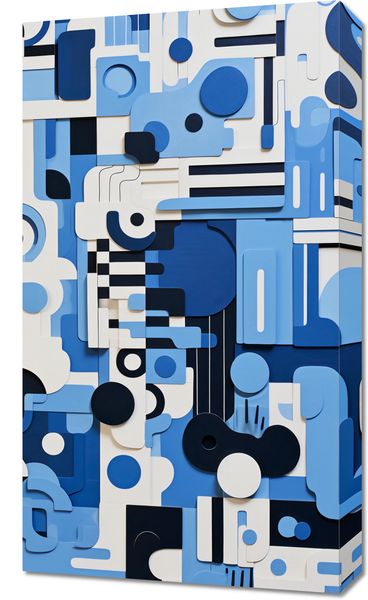 Obraz 40x70cm Niebieski Labirynt zdjęcie 1