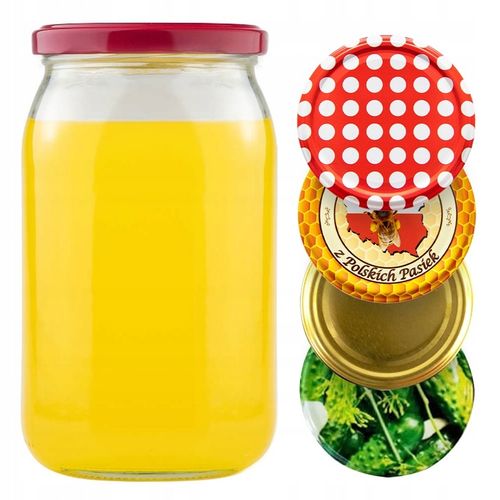 8x Słoik 900ml z zakrętką fi82 na MIÓD DŻEM PRZETWORY słoiki szklane na Arena.pl