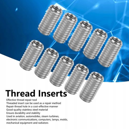 TULEJKI DO NAPRAWY GWINTU M6X1,0 M8X1,25 REDUKCJA 15mm STAL NIERDZEWNA na Arena.pl