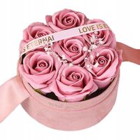 Flower box Kwiaty mydlane Róże Prezent na Walentynki