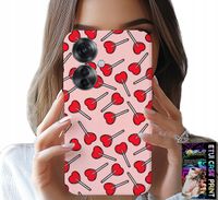 ETUI DO OPPO RENO11 F 5G - KOBIECE, MODNE WZORY LIZAKI W SERCA CASE