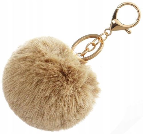 Pompon futrzany do torebki BRELOK futerko torby  B133_Beżowy na Arena.pl