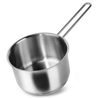 Rondelek Stalowy Rondel Garnek z Długim Uchwytem do Gotowania 18 cm 2,7L