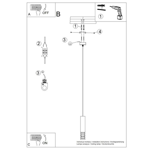Lampa wisząca LAMI 1 biały zdjęcie 11