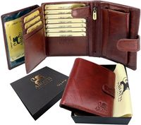 DUŻY EKSKLUZYWNY SKÓRZANY PORTFEL MĘSKI ANTYKRADZIEŻOWY OCHRONA KART