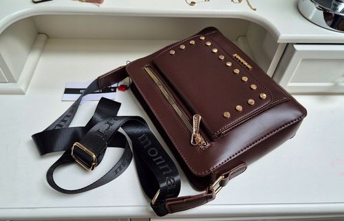 TOREBKA BRĄZOWA LISTONOSZKA MONNARI PASEK LOGO na Arena.pl