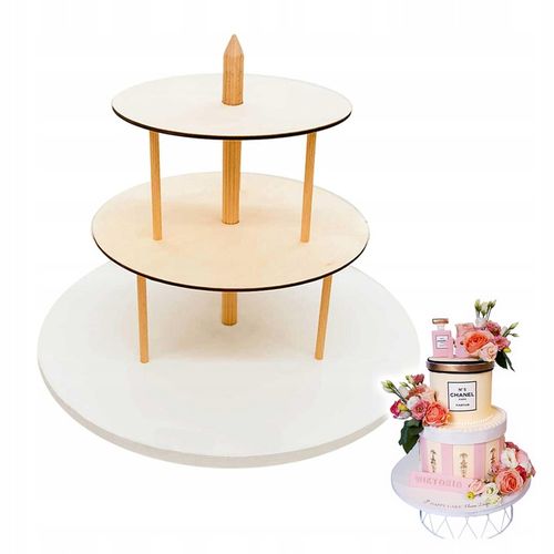 Stojak Stelaż na tort 3-piętrowy 40/24/18 cm Podkład pod tort Piętrowy na Arena.pl