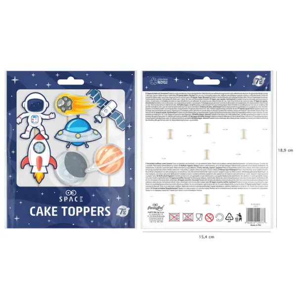 Toppery na tort Kosmos 7szt zdjęcie 4