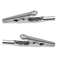 2x Krokodylki klipsy 35 mm metalowe zaciski testowe do przewodów para