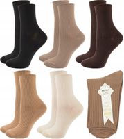5x Skarpety Bezuciskowe Skarpetki Damskie Bawełna Kolorowe Premium 39-42