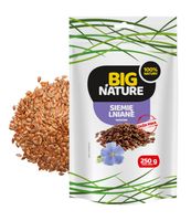 Siemię lniane ziarno 250g Duża Paka - BIG NATURE