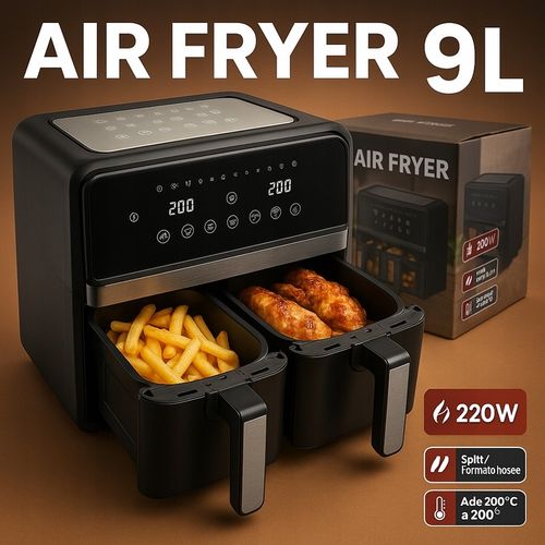 FRYTKOWNICA DWUKOMOROWA AIR FRYER 9L MOC 2000W BEZTŁUSZCZOWA 10 na Arena.pl