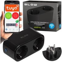GNIAZDKO PODWÓJNE WiFi INTELIGENTNE TUYA WATOMIERZ PROGRAMATOR GNIAZDO 16A