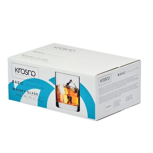 KROSNO BASIC 250ML 6SZT SZKLANKI DO WHISKY na Arena.pl