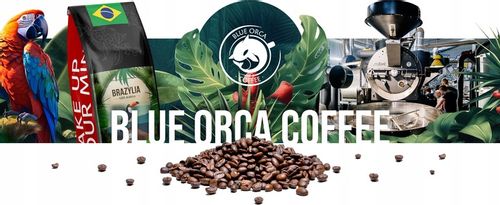 KAWA ZIARNISTA 2x1kg ŚWIEŻO PALONA BRAZIL+KOLUMBIA - 100% ARABICA-BLUE ORCA na Arena.pl