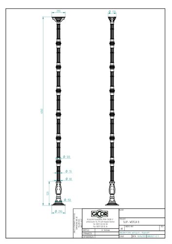 WERANDA PERGOLA ŻELIWNA ALTANA OGRODOWA SŁUP H-1840mm na Arena.pl