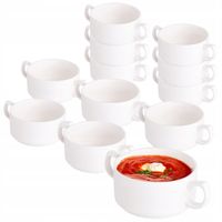 Bulionówki porcelanowe z uszkami Altom Regular 280 ml Zestaw 12 szt do zupy