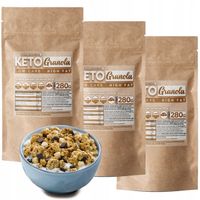 GRANOLA KETO MUSLI OWSIANKA BEZ CUKRU Proteinowa granola z orzechami Dieta