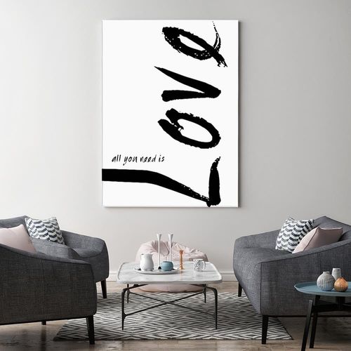 Deco Panel, Białe love 80x120 na Arena.pl