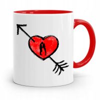 Kubek Czerwony Na Walentynki Dla Dziewczyny Z Nadrukiem Ze Zdjęciem