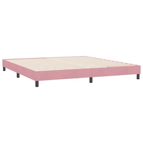 Łóżko typu Box Spring bez materaca Różowe 180x210 cm Aksamit na Arena.pl