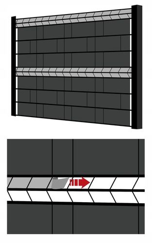 TAŚMA OGRODZENIOWA 19cmx50m +UV OSŁONA NA OGRODZENIA PANELOWE PŁOT ANTRACYT na Arena.pl