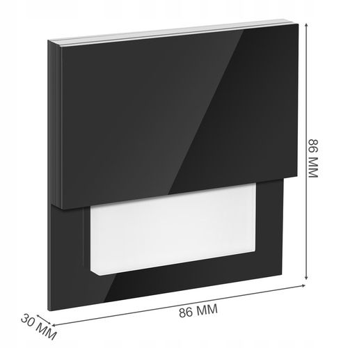 Oprawa schodowa 230V LED oświetlenie schodowe CZARNA Neutralna 4500k na Arena.pl