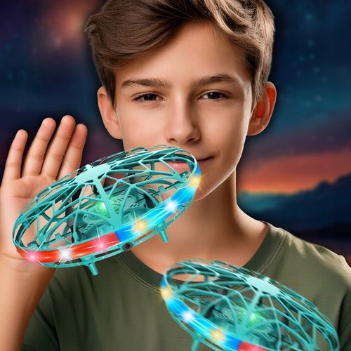 LATAJĄCY mini DRON UFO Dysk Kula Sterowany Ręką Dłonią ŚWIECĄCY LED IR na Arena.pl