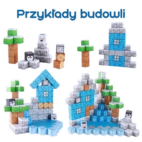 WOOPIE Klocki Magnetyczne Konstrukcyjne Zimowy Świat klocków na Arena.pl