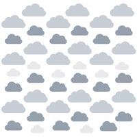 Naklejki Dla Dzieci Szare Chmurki Chmury Do Pokoju Dziecka Zestaw 120x60cm