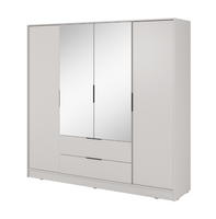 Szafa 4- Drzwiowa z Lustrami i Szufladami 206 cm Kaszmir KALI PS - 4 Kolory