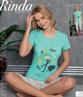 Wygodna piżama damska z krótkim rękawem L