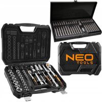 NEO TOOLS Klucze Nasadowe 1/2" 1/4" 73el Walizka + Końcówki Wkrętakowe 40el