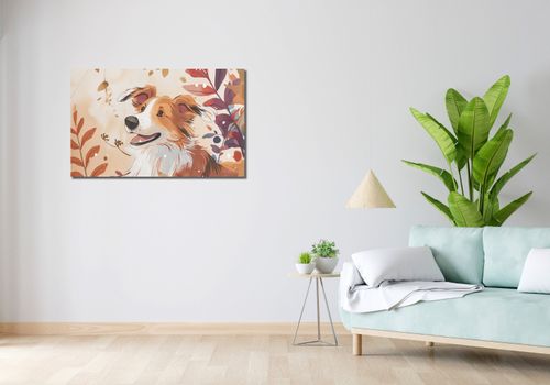 Obraz 100x60cm Collie Jesienną Porą na Arena.pl