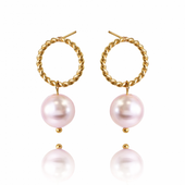 kolczyki ze stali szlachetnej pozłacanej 14k złotem kst2930