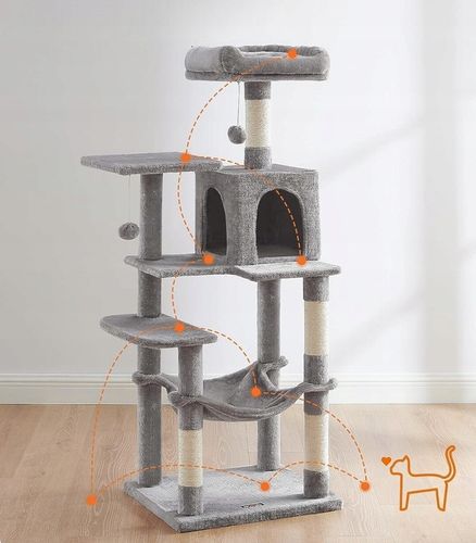 DRAPAK DLA KOTA DUŻY LEGOWISKO SŁUPEK WIEŻA DOMEK 6 POZIOMÓW WYSOKI 143cm na Arena.pl