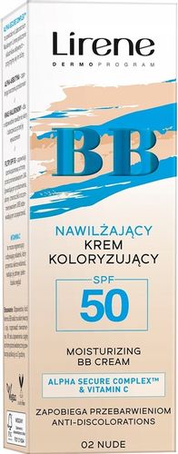 LIRENE Nawilżający Krem BB SPF 50 - 02 Nude na Arena.pl