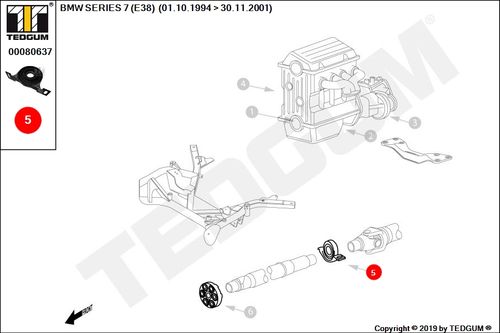 BMW 7 E38 PODPORA WAŁU KPL E38 94-01 na Arena.pl