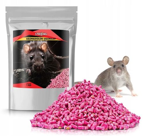 ULTRAMOCNA TRUTKA GRANULAT NA MYSZY I SZCZURY BROMADIOLON STRONG 1KG na Arena.pl